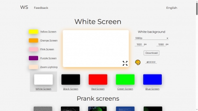 White Screen Screenshot