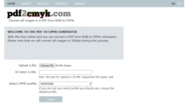Pdf2cmyk.com Скриншот
