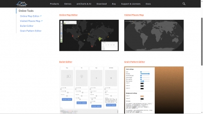 amCharts: Online Tools Screenshot