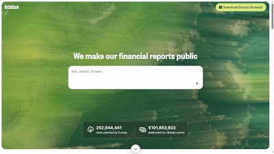 Ecosia Скриншот