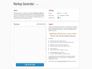 Markup Generator Screenshot