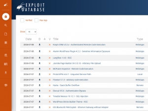 Exploit Database Screenshot